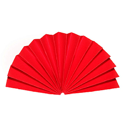 Веер-гармошка 160г/м 20 см, ярко-красный