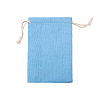Мешочек из искусственного льна 13х18 см, голубой