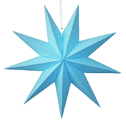 Звезда 45 см девятиконечная, голубой